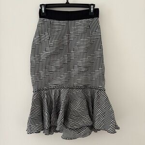 Oscar de la Renta Black/White Skirt Size 0  #Lux-B